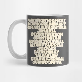 Jazz Legends in Type: The Jazz Guitarists Mug